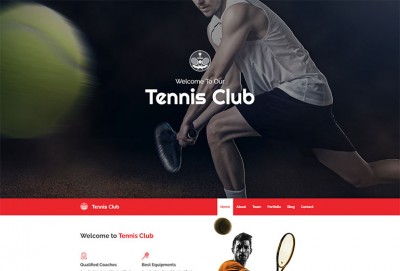Tennis Club HTML Website Template