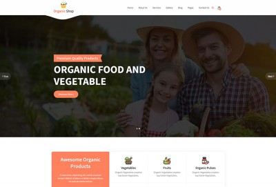 Organic Shop HTML Website Template